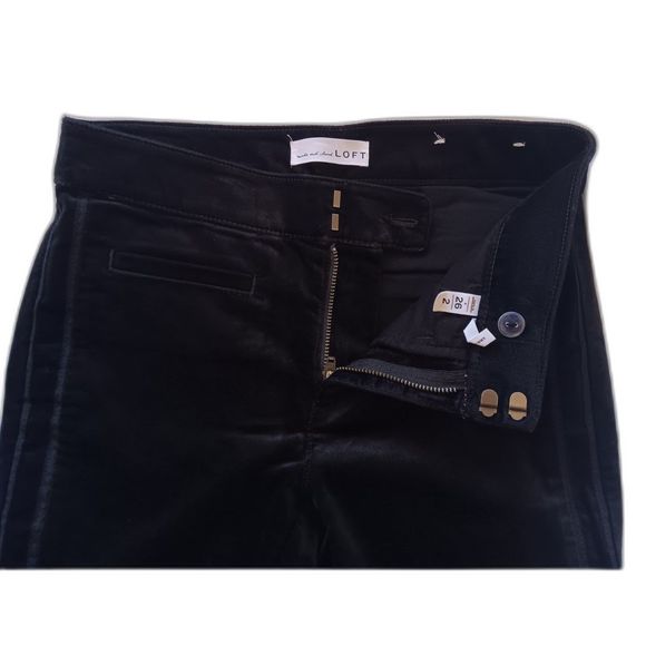 LOFT Velvet Modern Skinny Cigarette Pants Straight Leg Trousers 2 26 xs Small - Picture 8 of 9